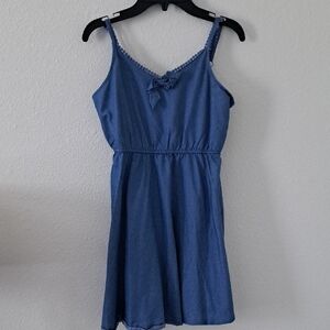Mini & Molly Chambray Blue Sleeveless Dress